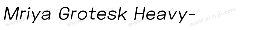 Mriya Grotesk Heavy字体转换